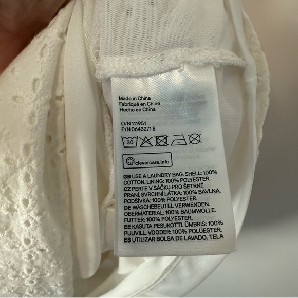 H&M White Ruffled Eyelet Lace Halter Sundress Size 10 - Picture 10 of 10